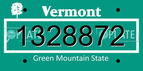 1328872 Vermont License Plate