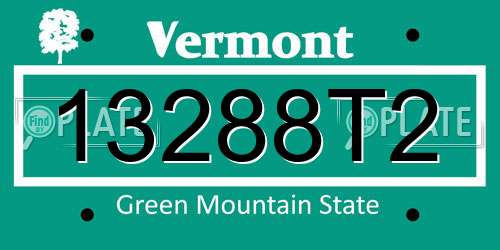 13288T2 Vermont License Plate