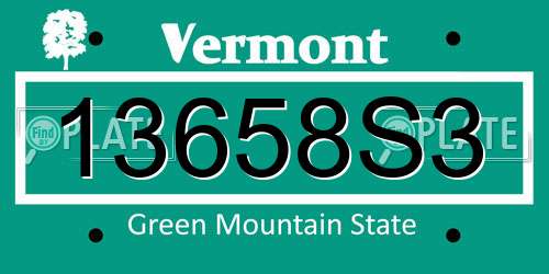 13658S3 Vermont License Plate