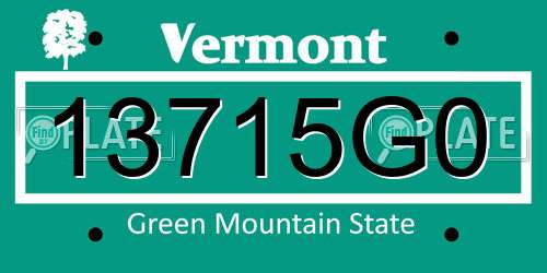 13715G0 Vermont License Plate