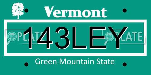 143LEY Vermont License Plate