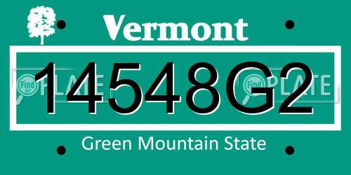 14548G2 Vermont License Plate
