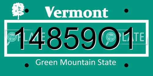 14859O1 Vermont License Plate
