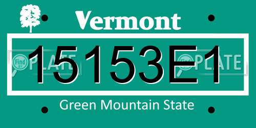 15153E1 Vermont License Plate