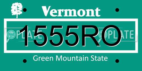 1555RO Vermont License Plate