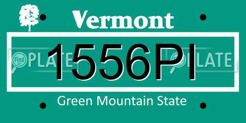 1556PI Vermont License Plate