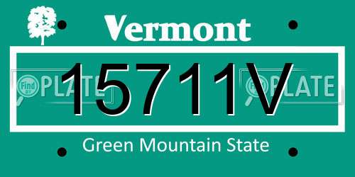 15711V Vermont License Plate
