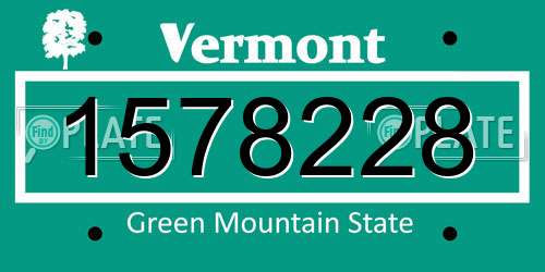 1578228 Vermont License Plate