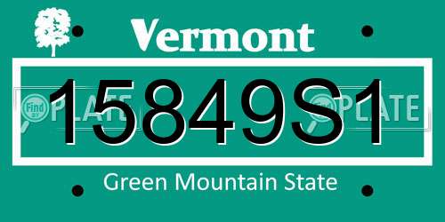 15849S1 Vermont License Plate