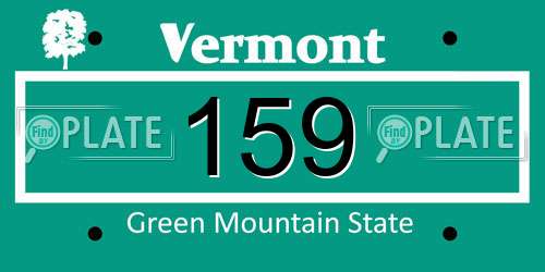 159 Vermont License Plate
