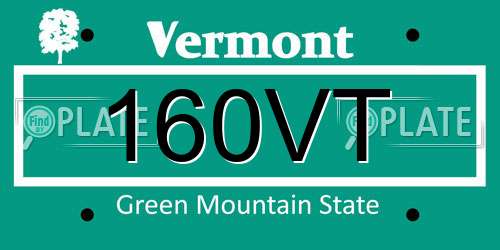 160VT Vermont License Plate