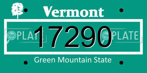 17290 Vermont License Plate