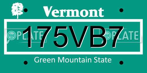 175VB7 Vermont License Plate