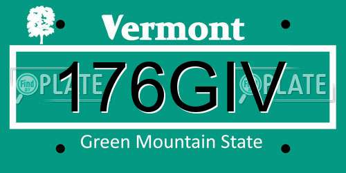 176GIV Vermont License Plate