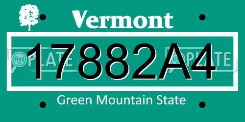 17882A4 Vermont License Plate