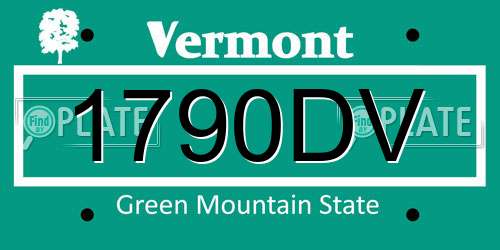 1790DV Vermont License Plate