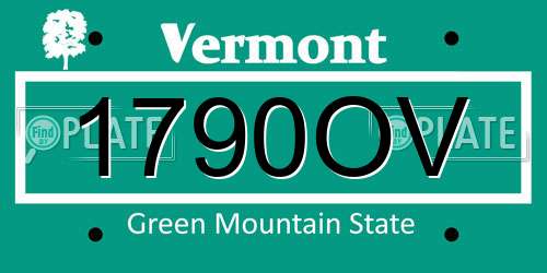 1790OV Vermont License Plate