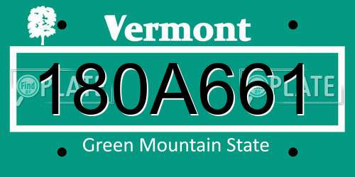 180A661 Vermont License Plate