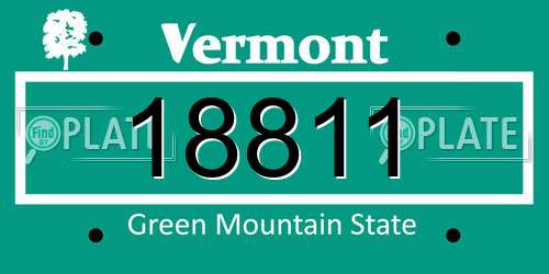 18811 Vermont License Plate