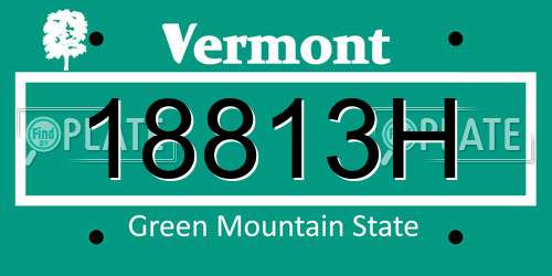 18813H Vermont License Plate