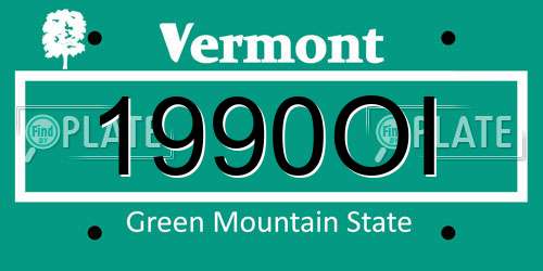1990OI Vermont License Plate