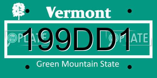 199DD1 Vermont License Plate
