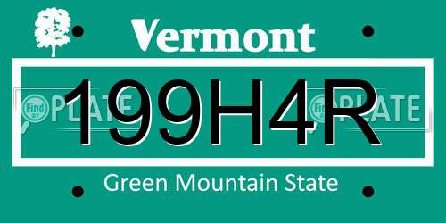 199H4R Vermont License Plate
