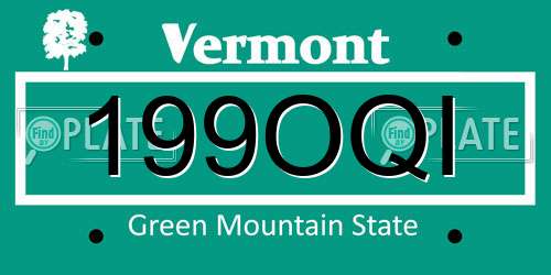 199OQI Vermont License Plate