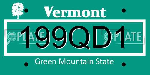199QD1 Vermont License Plate