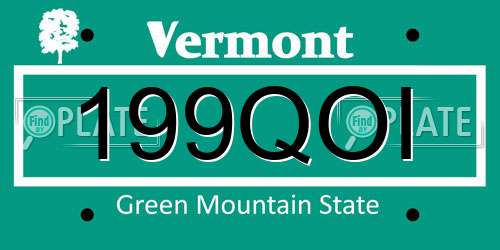 199QOI Vermont License Plate