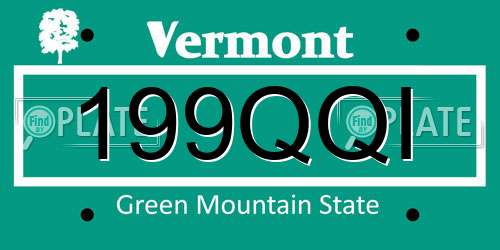 199QQI Vermont License Plate
