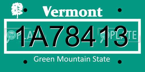 1A78413 Vermont License Plate