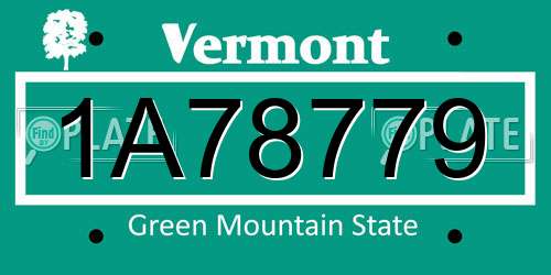 1A78779 Vermont License Plate