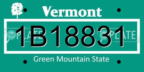 1B18831 Vermont License Plate