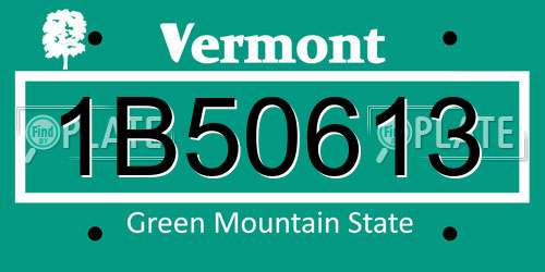 1B50613 Vermont License Plate