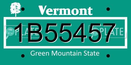 1B55457 Vermont License Plate