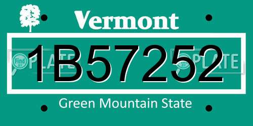 1B57252 Vermont License Plate