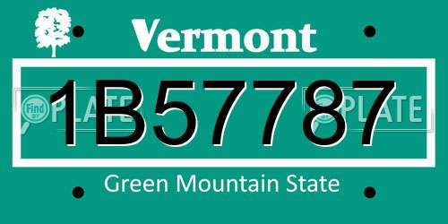 1B57787 Vermont License Plate