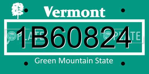 1B60824 Vermont License Plate