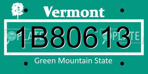 1B80613 Vermont License Plate