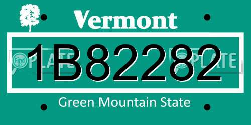 1B82282 Vermont License Plate