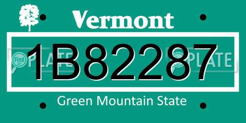1B82287 Vermont License Plate