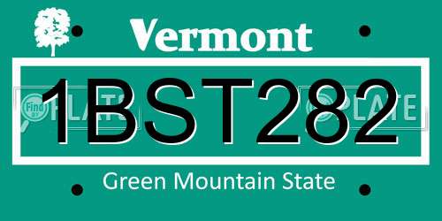 1BST282 Vermont License Plate
