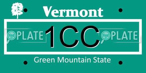 1CC Vermont License Plate
