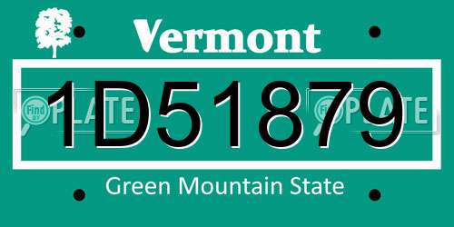 1D51879 Vermont License Plate