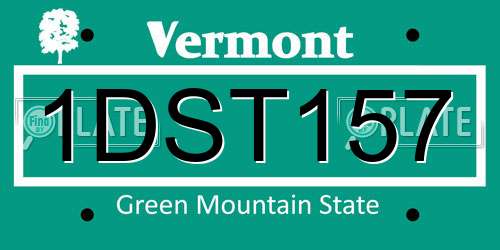 1DST157 Vermont License Plate