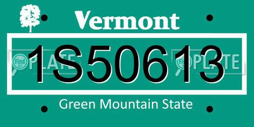 1S50613 Vermont License Plate