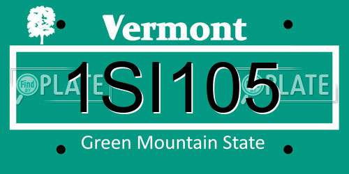 1SI105 Vermont License Plate