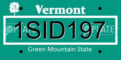 1SID197 Vermont License Plate