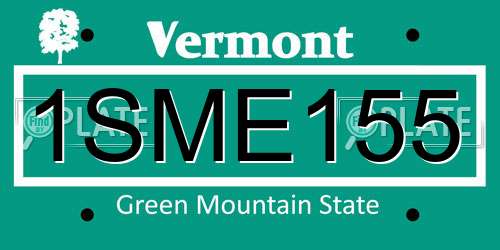 1SME155 Vermont License Plate